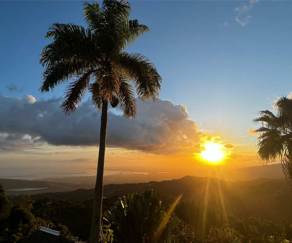 Sunset in the Jamaican Blue Mountains