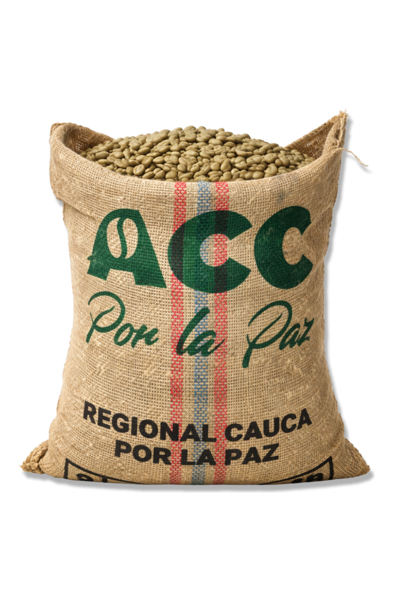Sac de 70 kg de café colombien ACC Por La Paz grains verts, lavé – Vente en gros