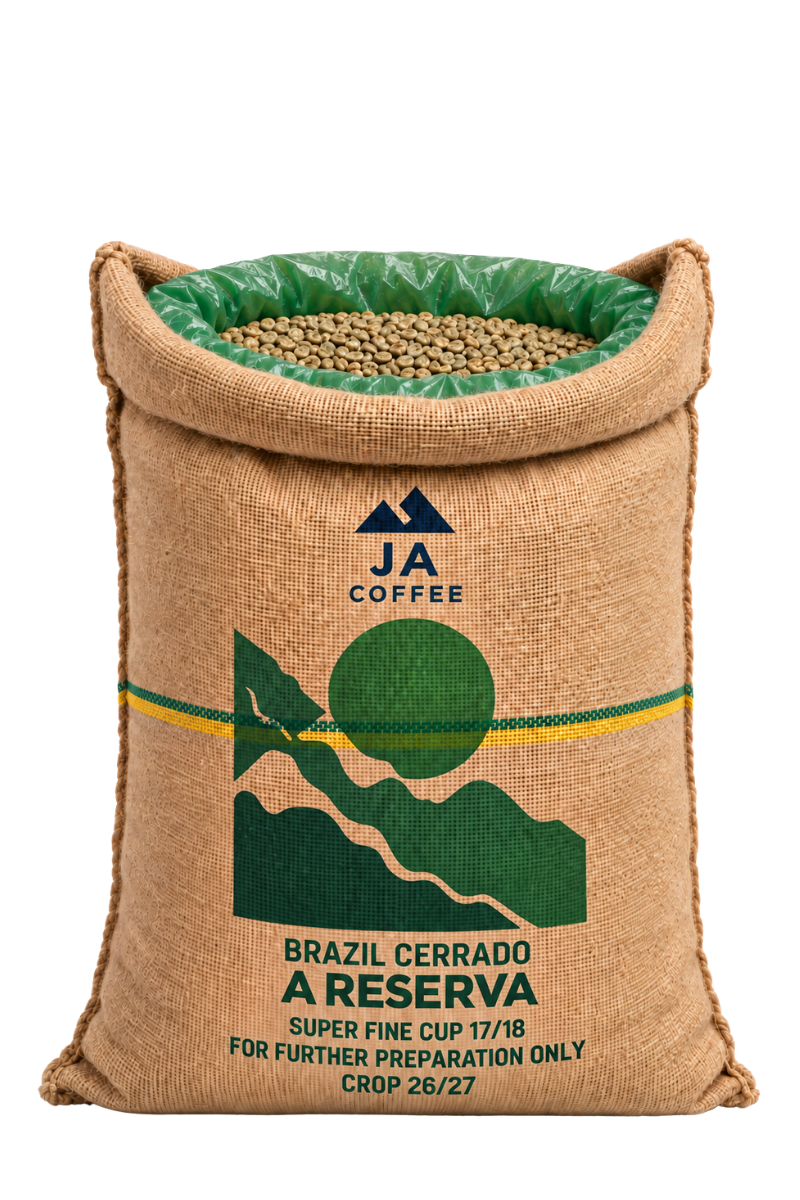 Sac de  30 kg ou 60 kg de grains de café vert 'A Reserva' du Brésil, provenant du Cerrado, Naturels - Vente en gros