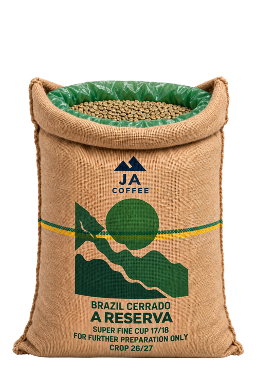Sac de  30 kg ou 60 kg de grains de café vert 'A Reserva' du Brésil, provenant du Cerrado, Naturels - Vente en gros