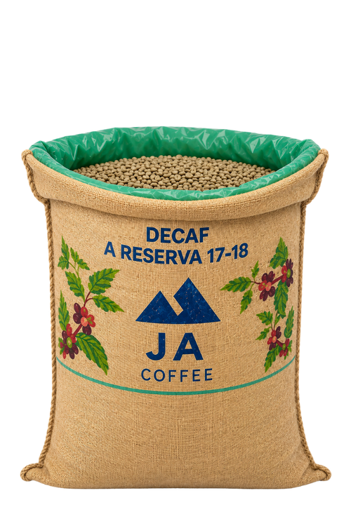 Sac de 60 kg de grains de café vert décaféiné Brazil A Reserva Fine Cup, procédé Mountain Water – Vente en gros