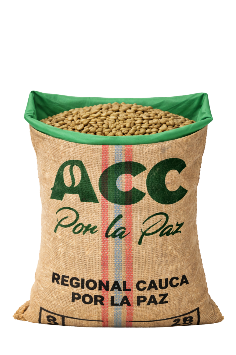 Sac de 70 kg de café colombien ACC Por La Paz grains verts, lavé – Vente en gros
