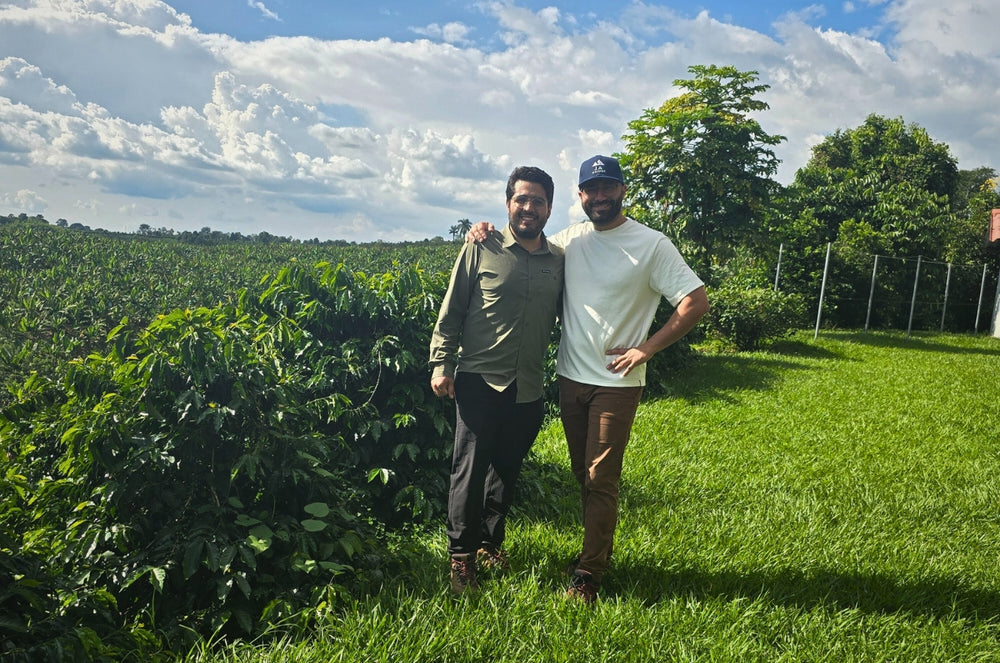 Owners of JA Coffee and Alma Silvestre share a moment in the Florencia Farm