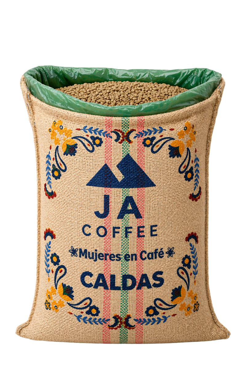 70kg Bag of Colombian Green Coffee Beans from Mujeres en Cafe, Washed  - Wholesale