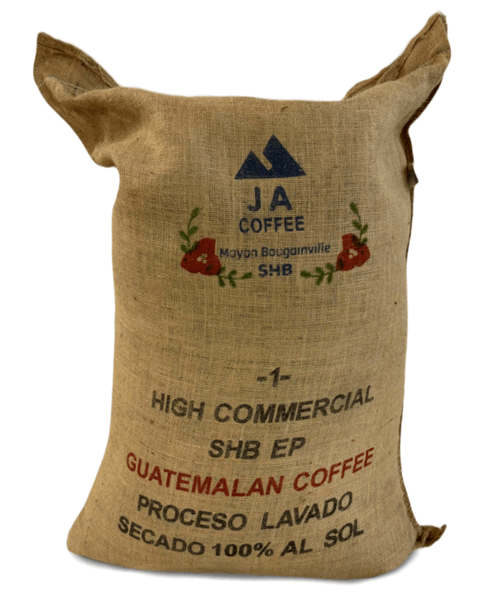 Packshot of Guatemala SHB Mayan Bougainville Green Coffee 