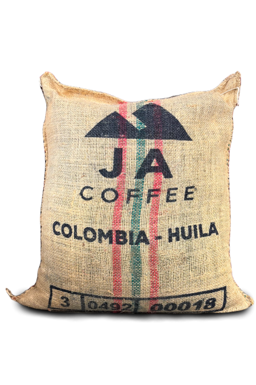 A 70kg bag of Sidra Bourbon Natural from Huila, Colombia.