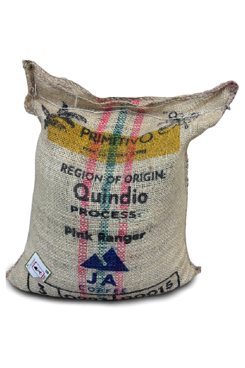 35kg Bag of Colombian Pink Ranger Specialty Green Coffee Beans from Cafe Primitivo, Anaerobic Red + CM - Wholesale