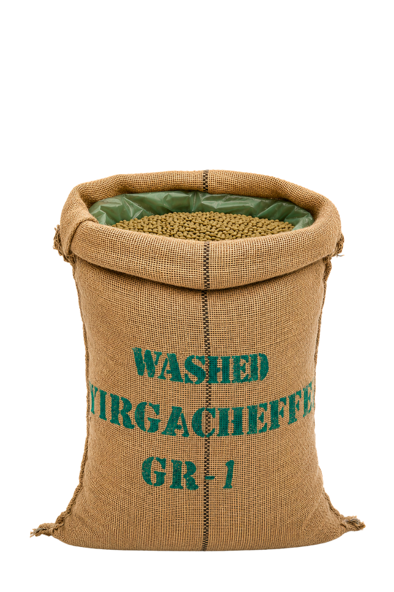 60kg Bag of Ethiopia Yirgacheffe Gr1 Specialty Green Coffee Beans, Washed   - Wholesale
