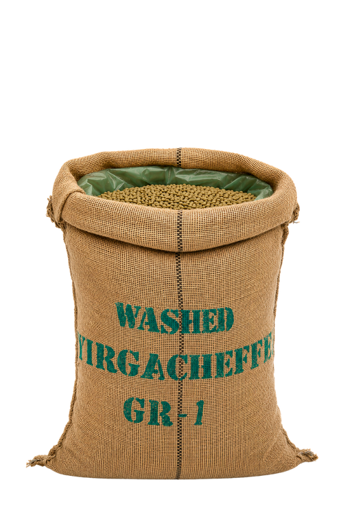 60kg Bag of Ethiopia Yirgacheffe Gr1 Specialty Green Coffee Beans, Washed   - Wholesale