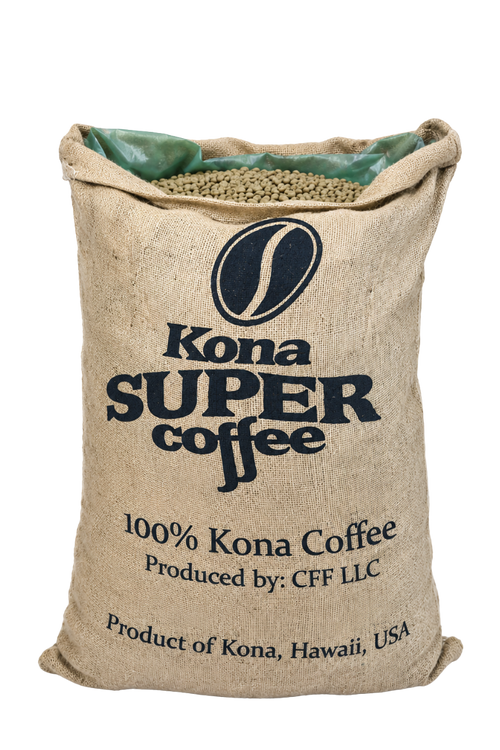 50lbs Hawaii Kona Prime Specialty Green Coffee Beans from Cancino Estate, Washed - Wholesale
