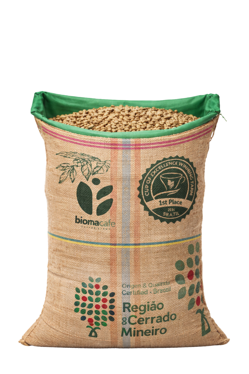 Brazil Bioma Cafe Pulped Natural Green Coffee – 60kg | JA Coffee
