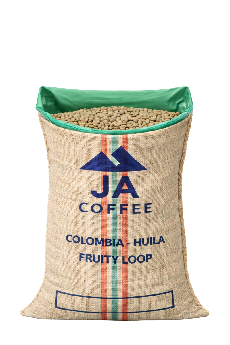 Bag of Colombia Huila Geisha "Fruity Loops" Green Coffee Beans, Washed - Wholesale