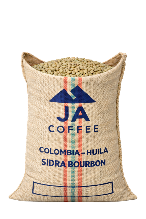 70kg Bag of Colombia Huila Sidra Bourbon Green Coffee Beans, Natural - Wholesale