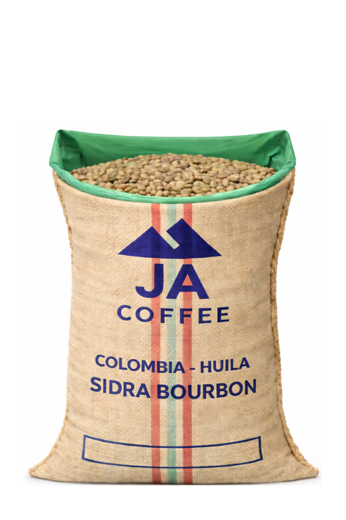 70kg Bag of Colombia Huila Sidra Bourbon Green Coffee Beans, Natural - Wholesale