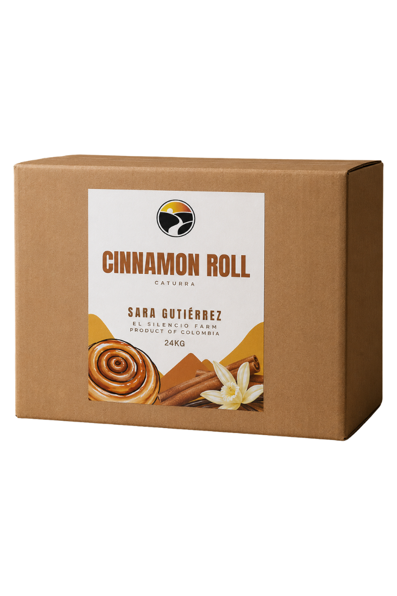 Boîte de 24 kg de café vert Colombian Finca El Silencio Cinnamon Roll - Vente en gros