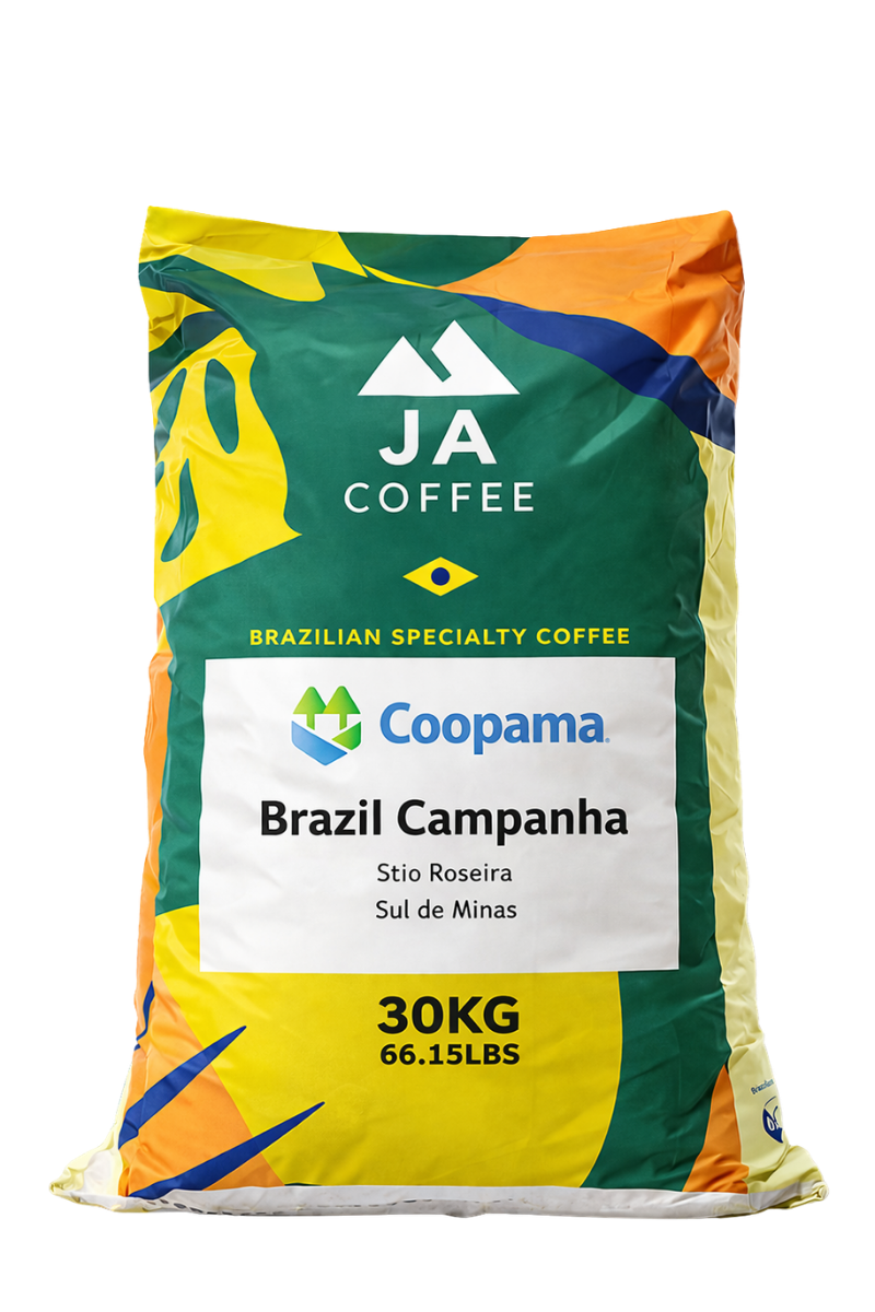 Sac de 30 kg de grains de café vert « Brazil Campanha Blend », traitement naturel - Vente en gros
