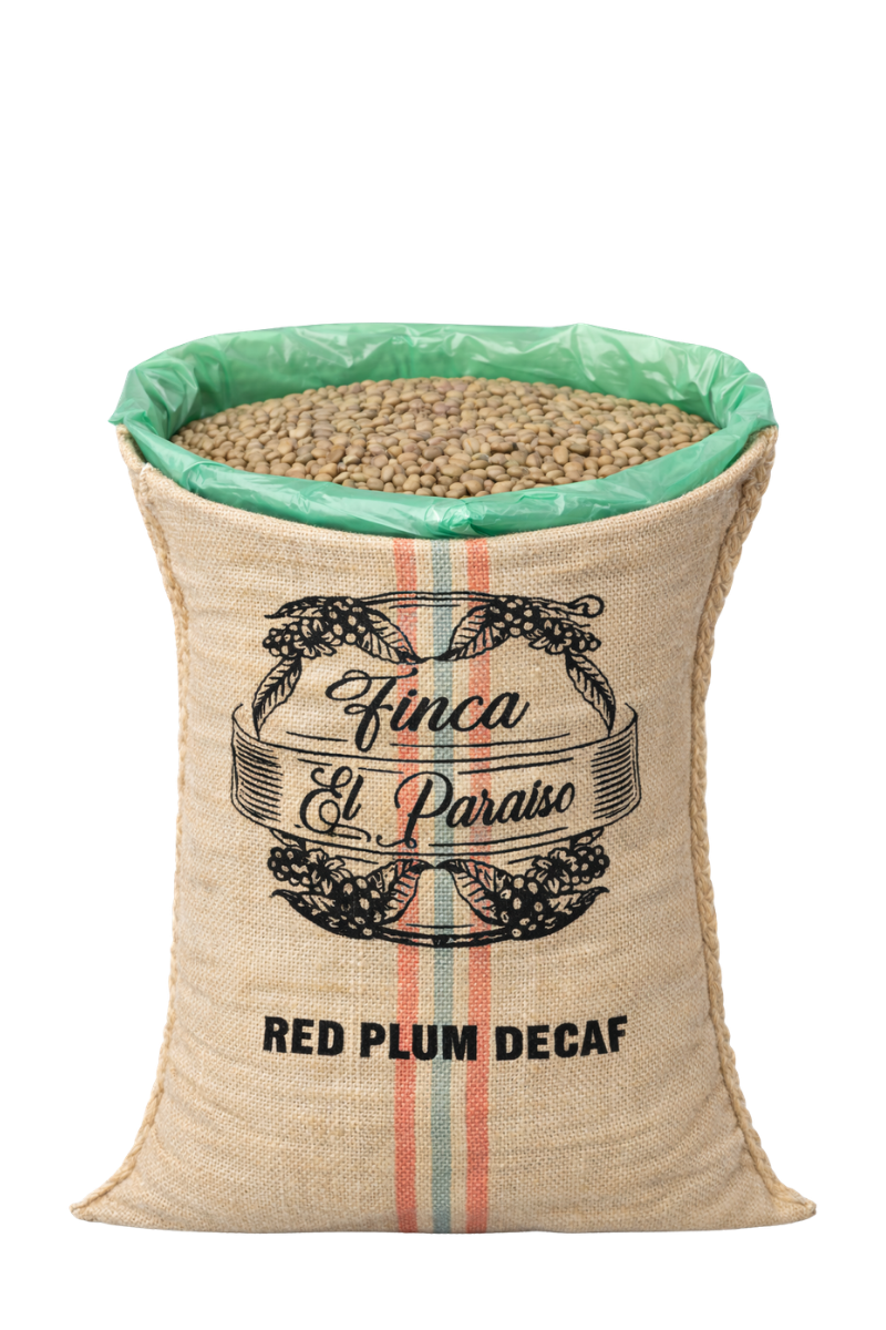 35kg Bag of Colombian Finca El Paraiso Red Plum, Decaf - Wholesale