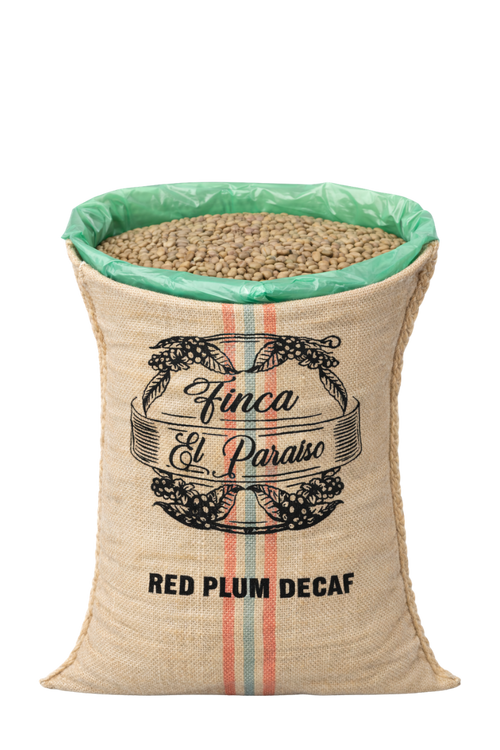 35kg Bag of Colombian Finca El Paraiso Red Plum, Decaf - Wholesale