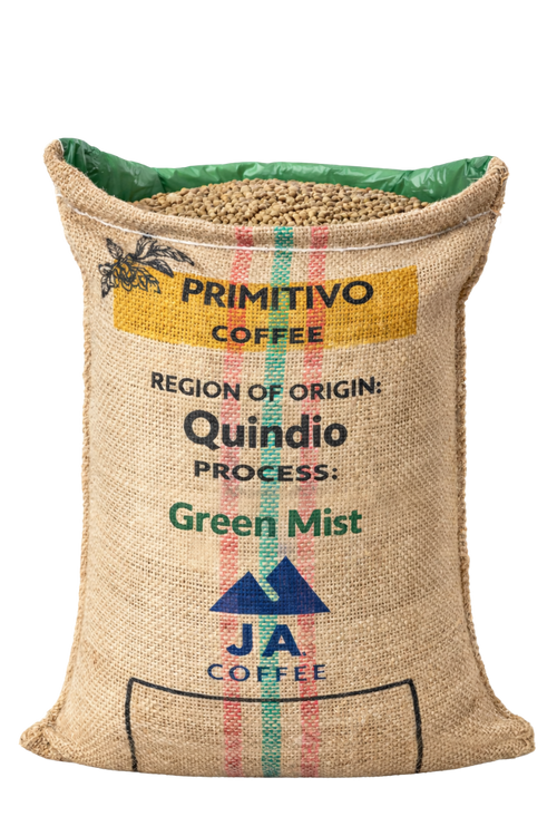 35kg Bag Colombia Quindio Primitivo Green Mist Green Coffee Beans, Honey - Wholesale
