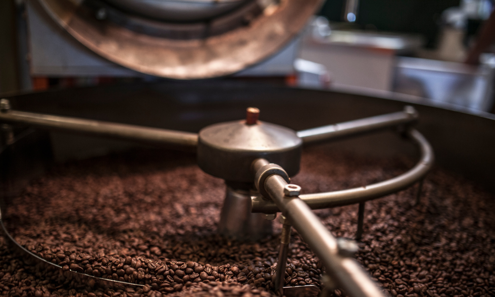 Coffee being roasted