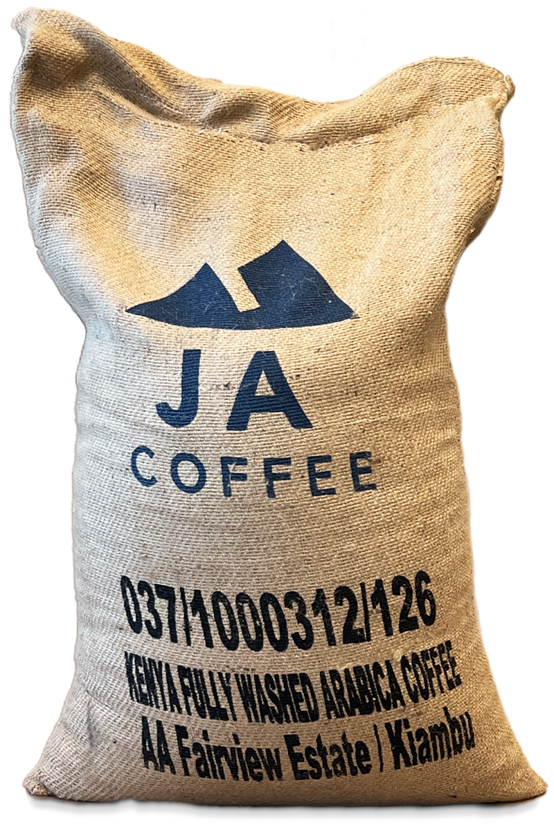 60kg bag of Fairview Estate Kenya AA green coffee beans, washed specialty coffee from Kenya, for wholesale.