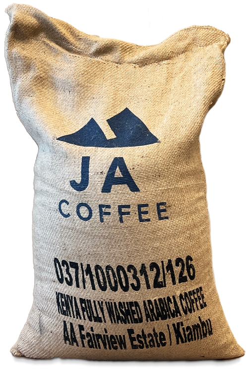 60kg bag of Fairview Estate Kenya AA green coffee beans, washed specialty coffee from Kenya, for wholesale.